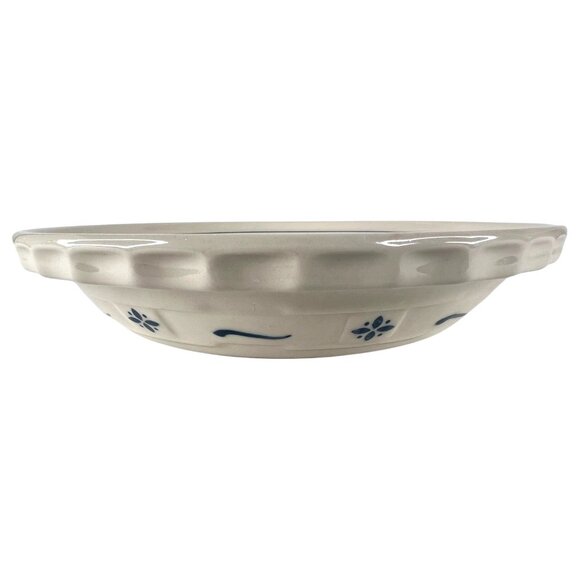 Longaberger Pottery Grandma Bonnies Woven Traditions Pie Plate Classic Blue 10” - Picture 1 of 7